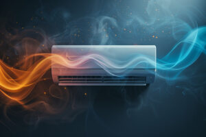 AC with cool wind waves in the living room.