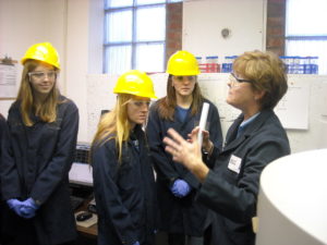 Leading students on a tour of the Carus laboratory